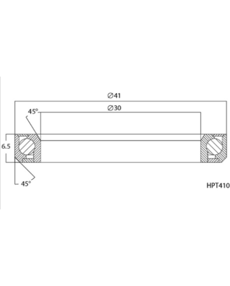 Elite Headset R408 Bearing Pair (30x41x6.5 45x45) ZS44, EC34, IS41