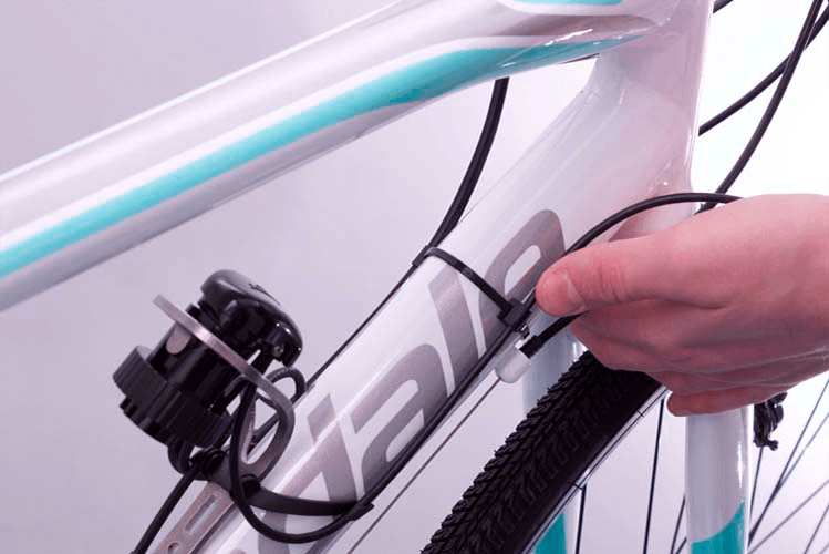 Use the zip ties which have two cable clips attached to clip the cables neatly