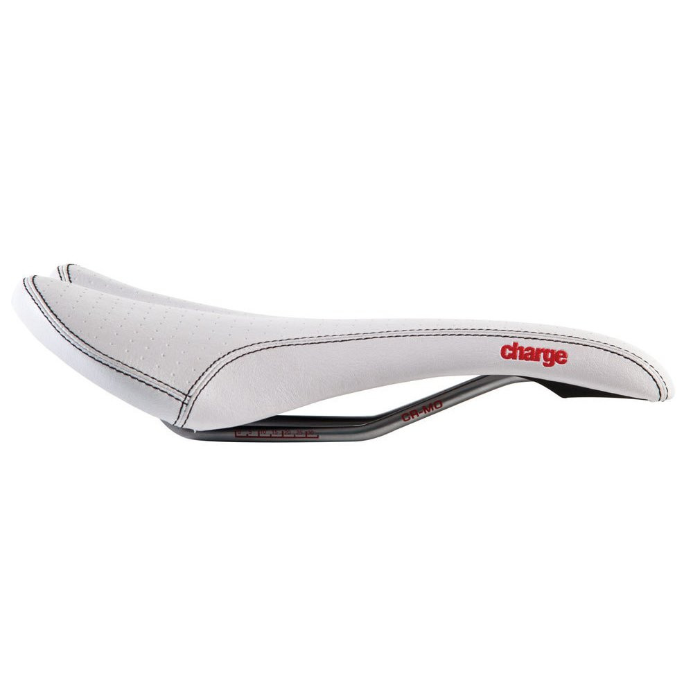 Charge Spoon Saddle with Cromo Rails White