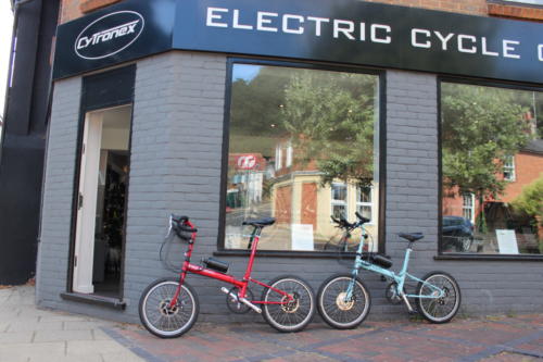 Customer's Bike Friday folding bikes fitted with Cytronex C1 electric bike conversion kit